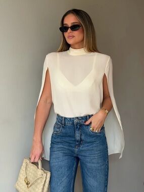 ZARA ZW COLLECTION VENTED CAPE SHIRT